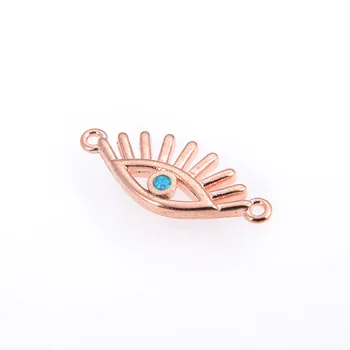

2pcs Turkey Devil eye cz Copper Opel Bracelet Connector Accessories for DIY Bracelet Jewelry Making Charm Accessories for Women