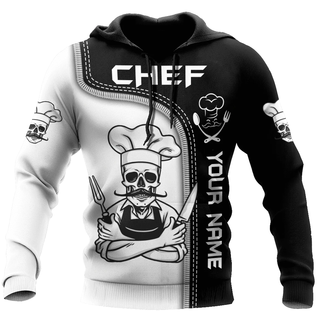 Benutzerdefinierte Name Schädel Meister Chef 3D voll Gedruckt Männer Herbst Hoodie Unisex Mit Kapuze Sweatshirt Streetwear Casual Zipper Hoodies DK397 – Detail 6