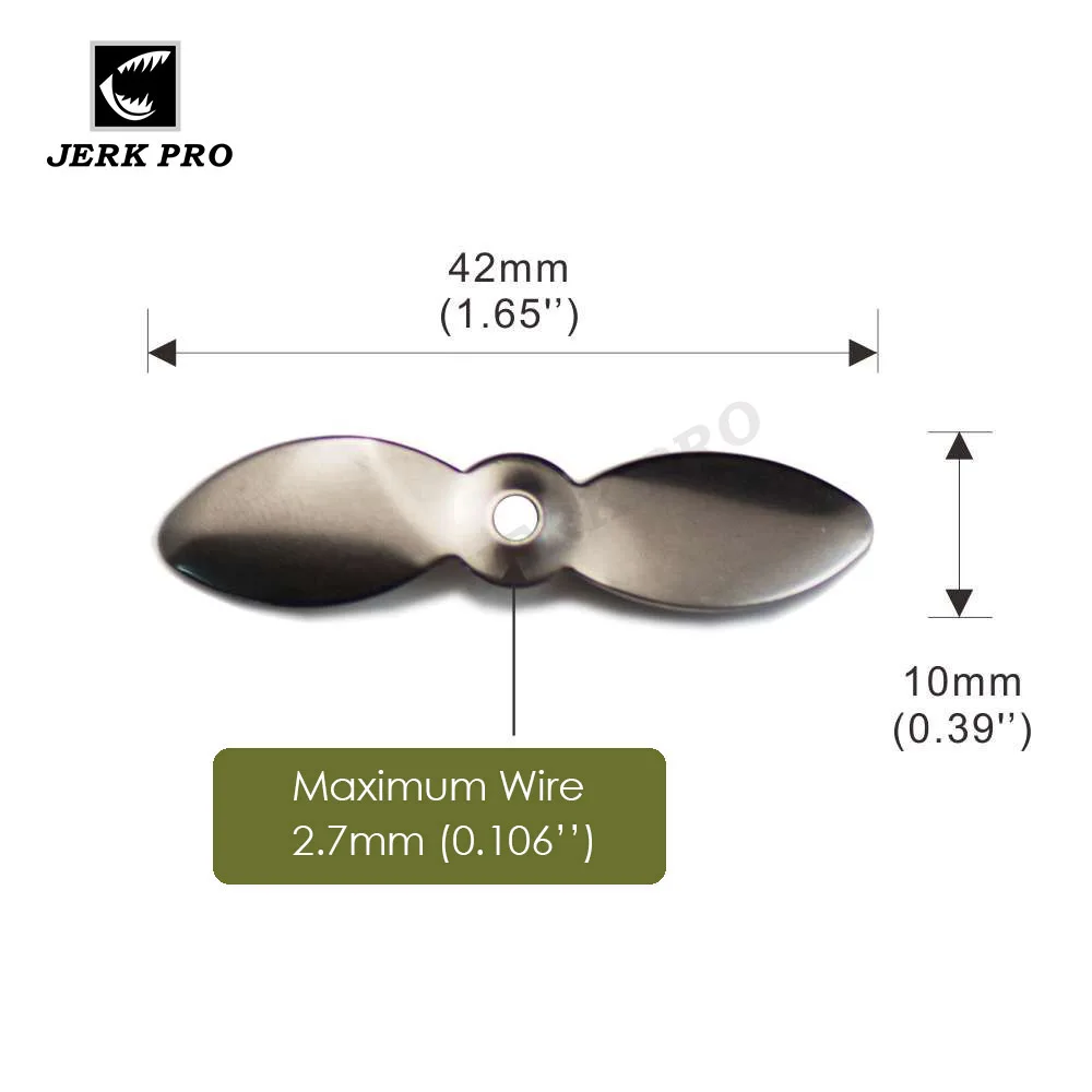 JERK PRO 10PCS Propeller Blade Stainless Steel Spinning Blades Custom  Fishing Lures Surface Topwater Plug Swim Jigs
