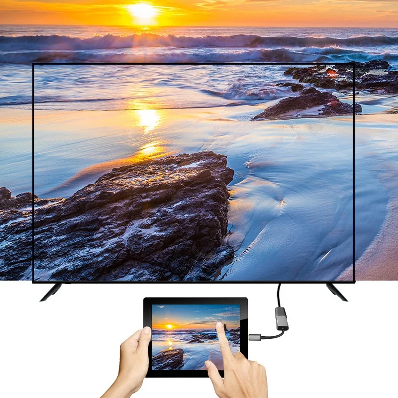 Горячая 3C-USB 3,1 type C USB-C к HDMI 4K HDTV Кабель-адаптер для samsung Galaxy S9 Macbook серебристый