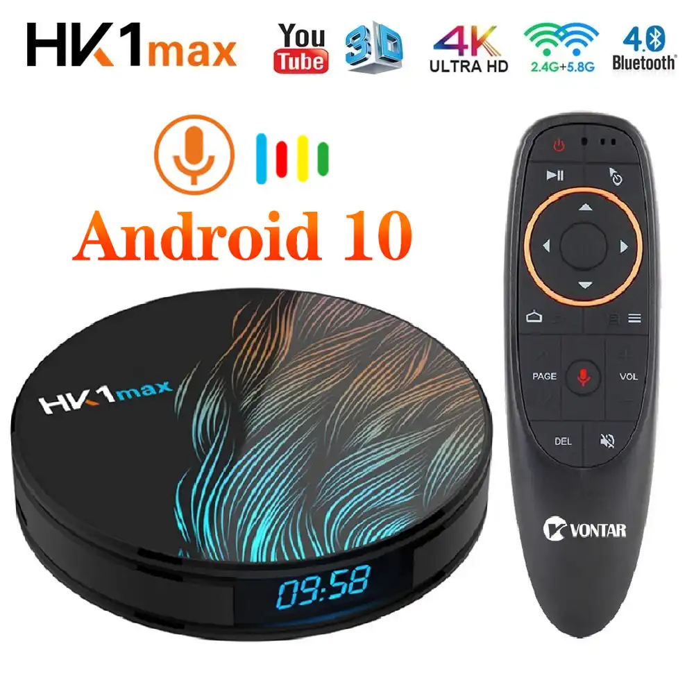 スマートテレビボックスアンドロイド10 10 0 Hk1最大4ギガバイト128ギガバイトなrockchip 4 18k Tvbox Youtubeの無線lanアンドロイドテレビセットトップボックスメディアプレーヤー Set Top Boxes Aliexpress