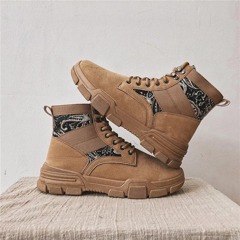 Кроссовки OLOMM мужские резиновые удобные сникерсы Нескользящие на шнуровке