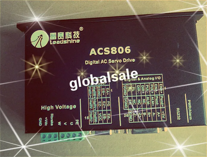ACS806 Leadshine сервопривод работать на 48-80VDC из 0A to18A работать с 400 Вт Серводвигатель ACM604V60-01-2500 фрезерный станок с ЧПУ