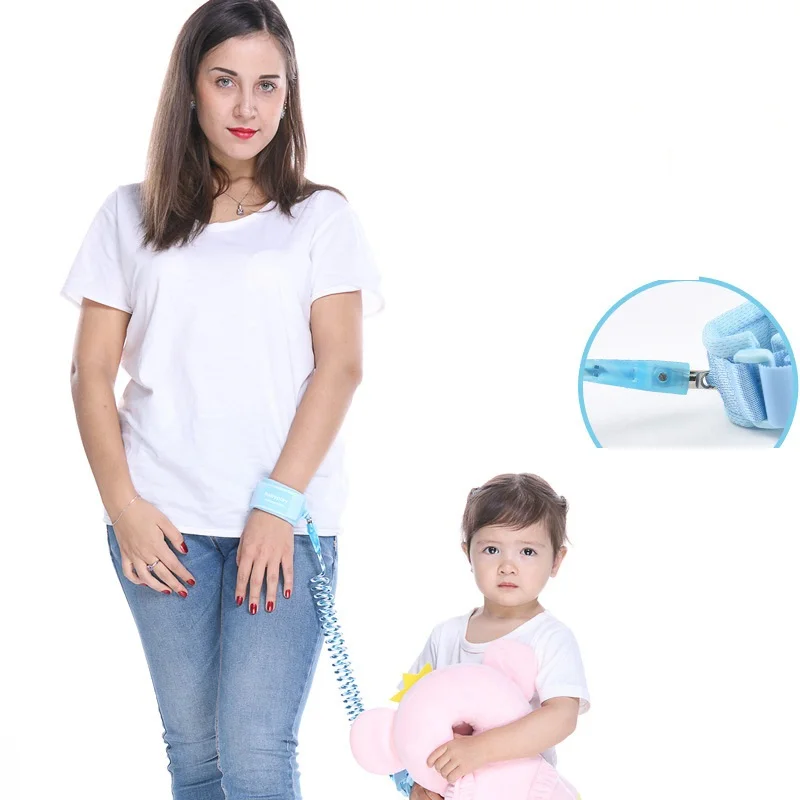 Anti Lost Wrist Link Upgrade Safety Harness Luminous Baby Strap Outdoor Walking Hand Belt Band Wristband with Lock 1.5m