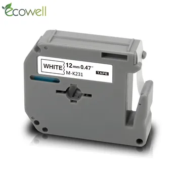 

Ecowell 10PCS MK231 M-K231 MK 231 MK-231 12mm Label Tape Compatible for Brother P-touch Printer Pattern Ribbon