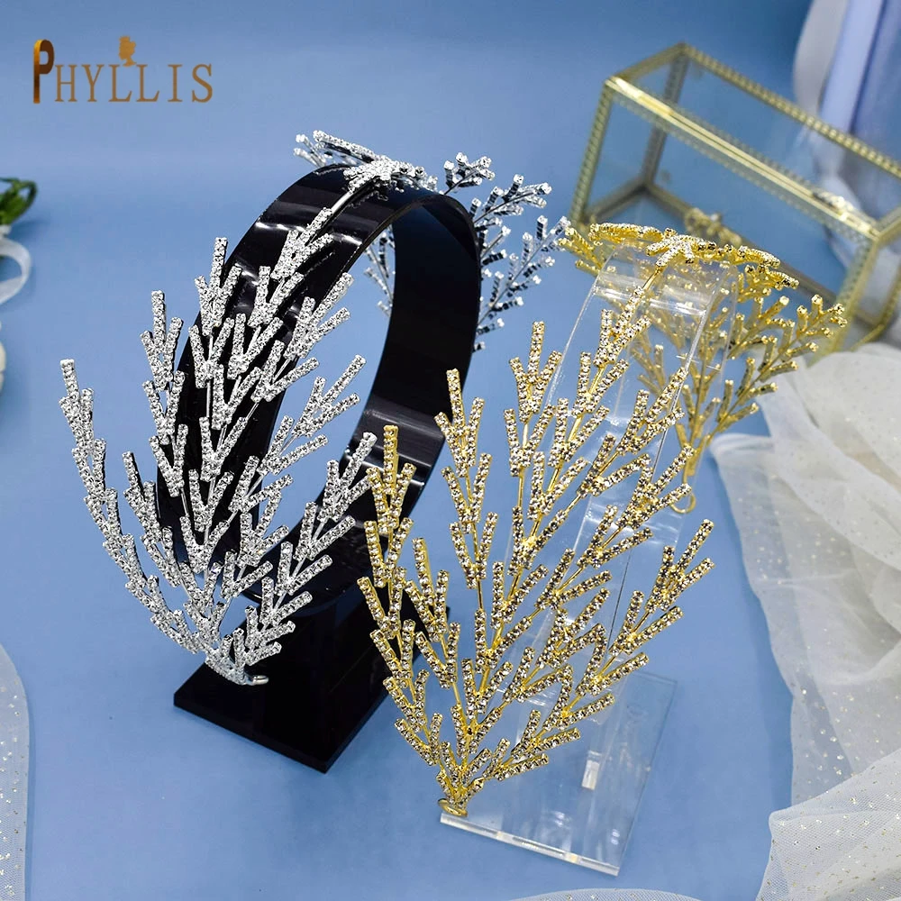 A115 Luxury Zircon Headbands Wedding Headpiece for Women Tiaras Bridal Head Hoop Bride Headwear Queen Diadem Princess Crown