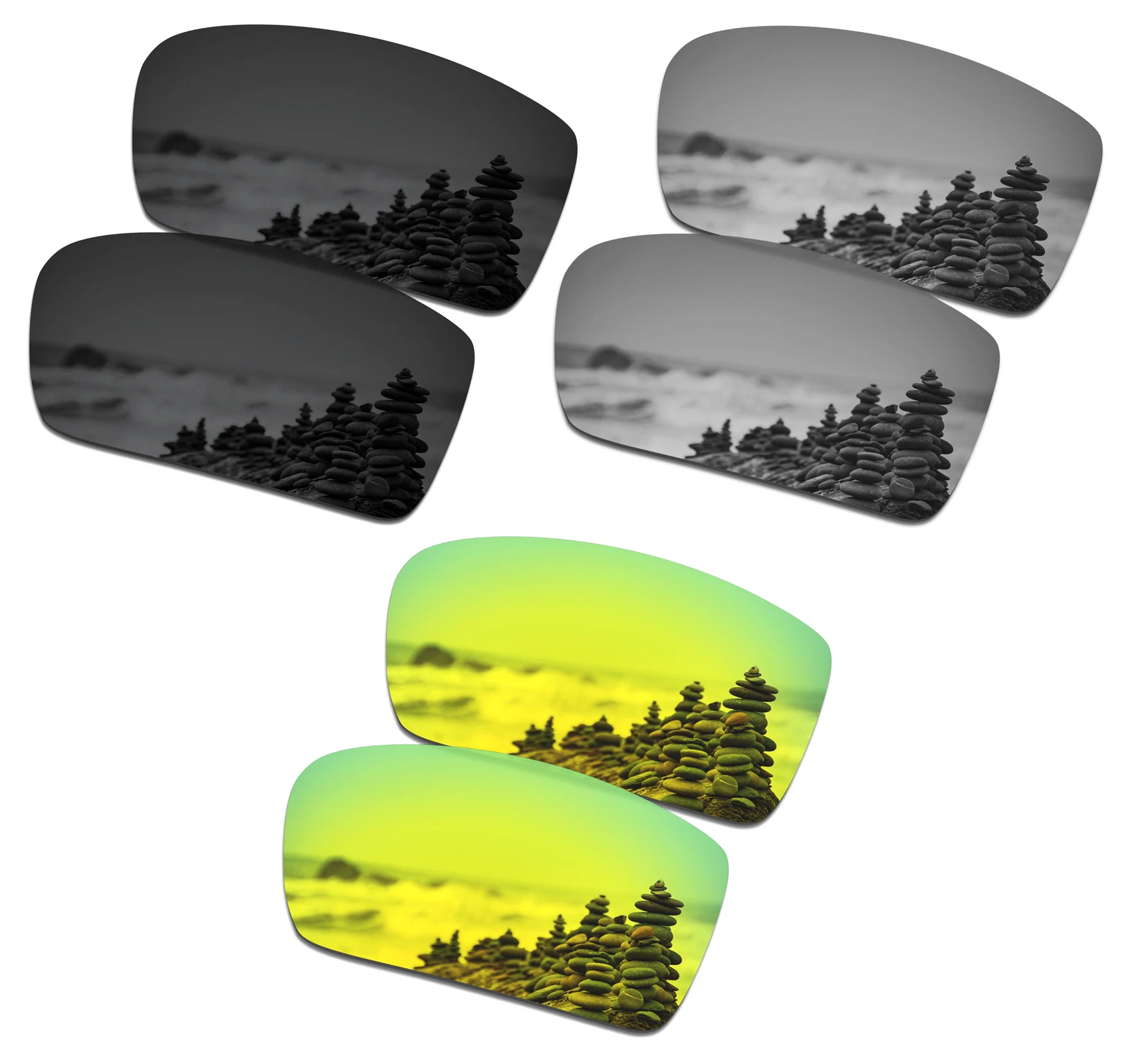 SmartVLT поляризованные Сменные линзы для солнцезащитных очков Окли гаскан-несколько вариантов - Цвет линз: BlackSilverGold