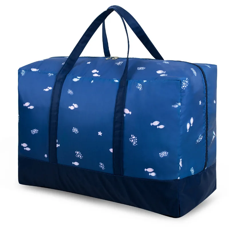 navyblue fish Сумка для хранения из ткани Оксфорд, органайзер для одежды, водонепроницаемая посылка, сумка для хранения, органайзер для гаджетов, стеганая сумка для хранения, для путешествий - Цвет: navyblue fish
