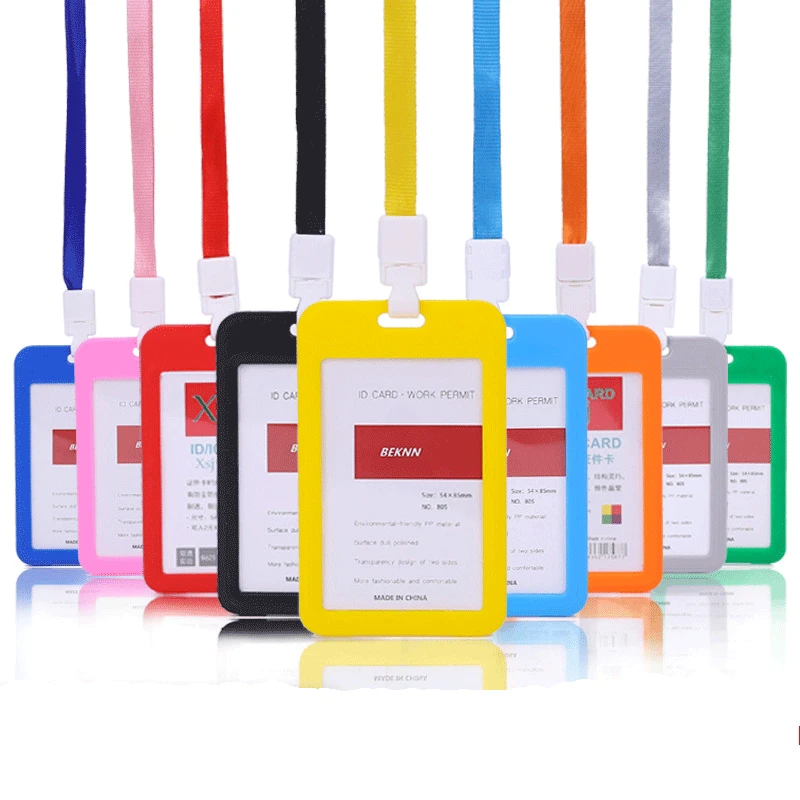 Card-Holder Chest-Work-Card-Case ID Unisex with Hanging-Rope Student Bus