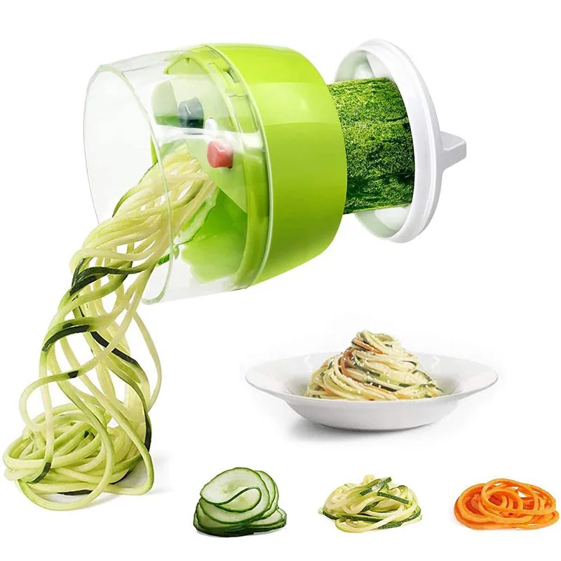 4 in 1 Zucchini Spaghetti Maker Spiralizer Handheld Vegetable