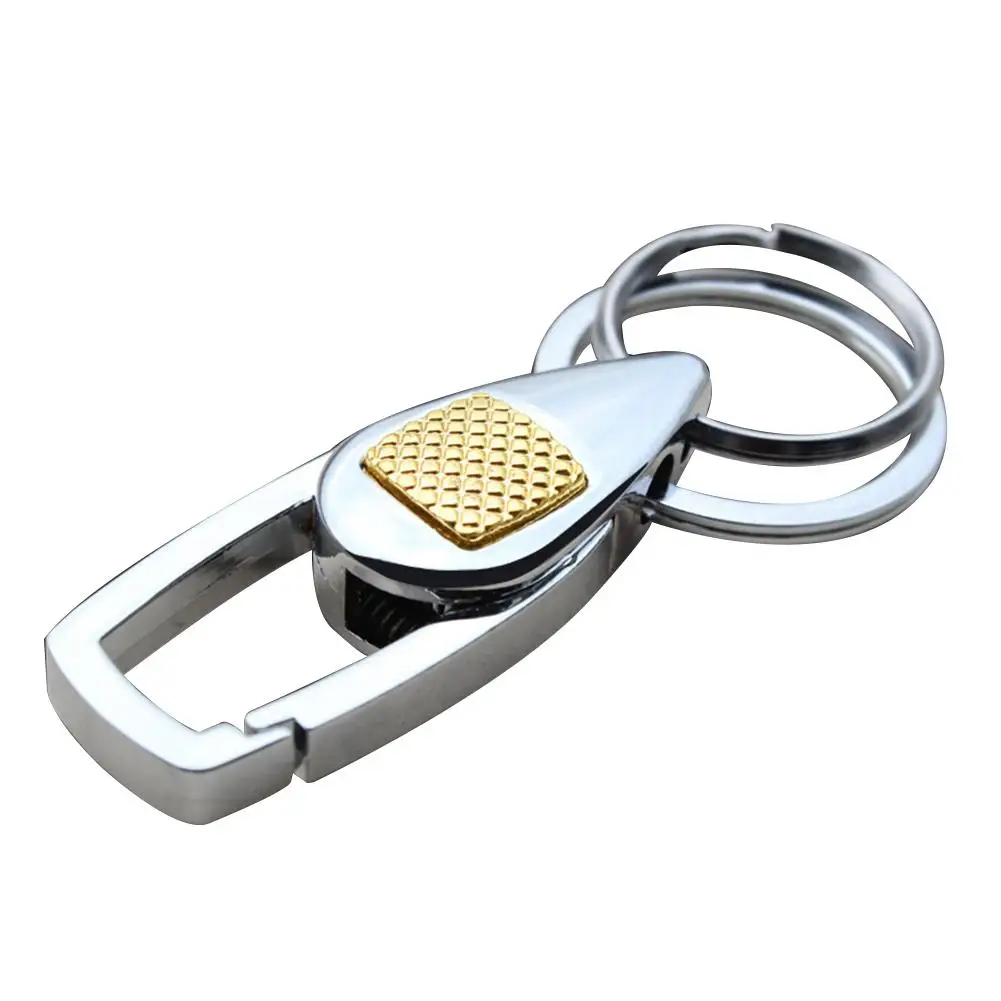 Stylish Men's Metal Double Ring Car Keychain Keyring Belt Bag Pendant Gift New | Украшения и аксессуары