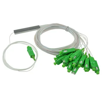

5pcs/Lot 1X16 PLC Splitter SC APC Optical FTTH Fiber Optic Splitter FBT Optical Singlemode Simplex Steel Pipe 1M