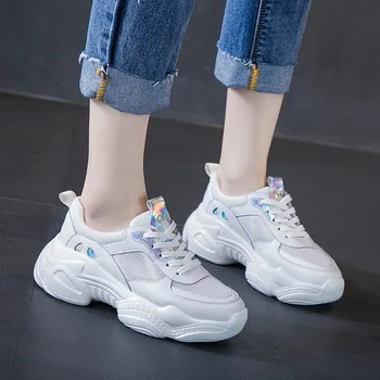

2019 spring new wild thick Korean casual shoes single shoes lace.