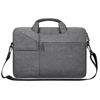

Shoulder Handbag Waterproof Oxford Cloth Messenger For Mackbook Xiaomi Lenovo Hp Notebook Case Laptop Bag (Dark Grey+15.6Inch)