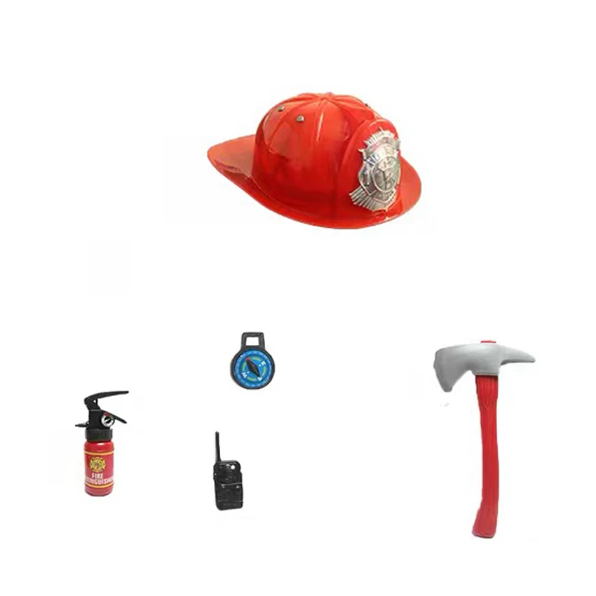 Only toys Карнавальный детский костюм для мальчиков, костюм пожарного Сэма, костюм пожарного, армейский костюм красного цвета со шлемом, игрушки для выступлений - Цвет: Only toys