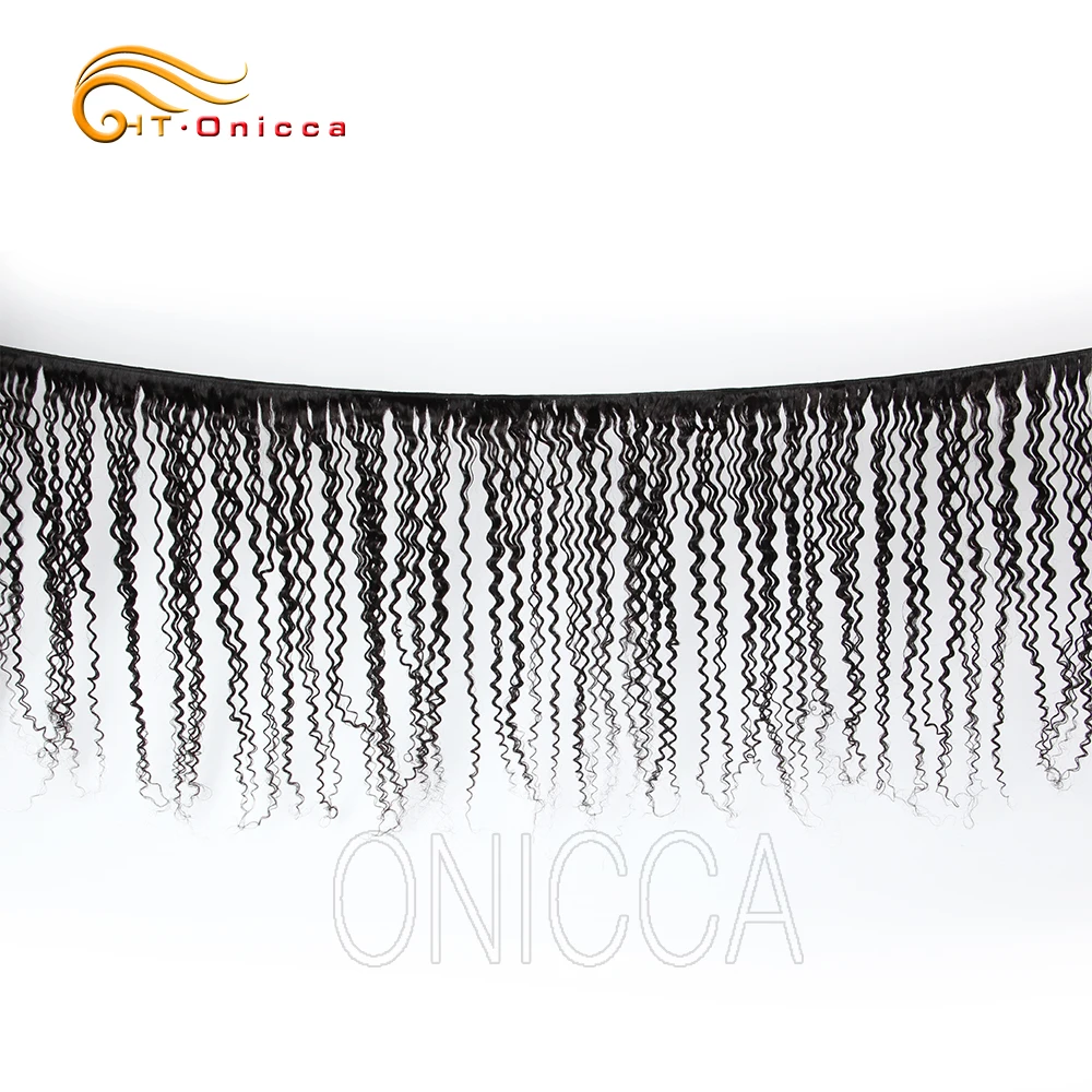 Onicca кудрявый кудрявые бразильские волосы пучки человеческих волос 8-28 дюймов, Remy(Реми), человеческие волосы пучки 1/3/4 шт