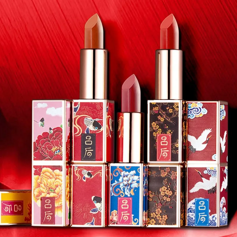 

long-lasting Moisturizing Non-marking Matte Lipstick Light Sleek Glamorous Color Natural Gentle Repairing Lips Chinese Style