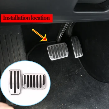 

Aluminium Alloy Non-Slip Performance Accelerator Foot Rest Modified Pedal Pads Kit Brake For Tesla Model 3 Replacement Parts