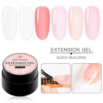

MEET ACROSS 8ml Quick Building Nail Gel Poly UV Gel For Finger Extension UV Gel Polish Forms for Nail Extension Manicure