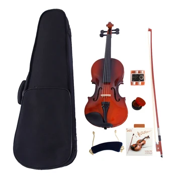

Glarry 1/2 Acoustic Violin with Case Bow Rosin Strings Tuner Shoulder Rest Coffee High Quality Solid Wood Violin Free shipping