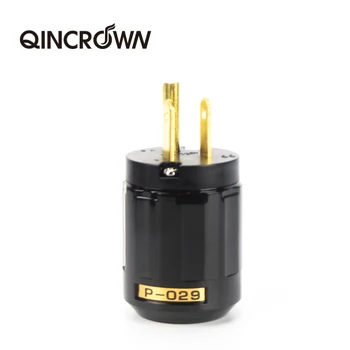 

Free shipping 10 pair Oyaide P-029/C-029 brass US version IEC power plug for audio power cable QINCROWN