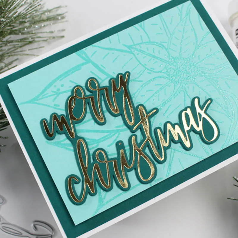 Merry Christmas металлические Горячие тарелки из фольги для рукоделия скрапбукинга пресс Тиснение Бумага трафарет для изготовления открыток поставки новинка