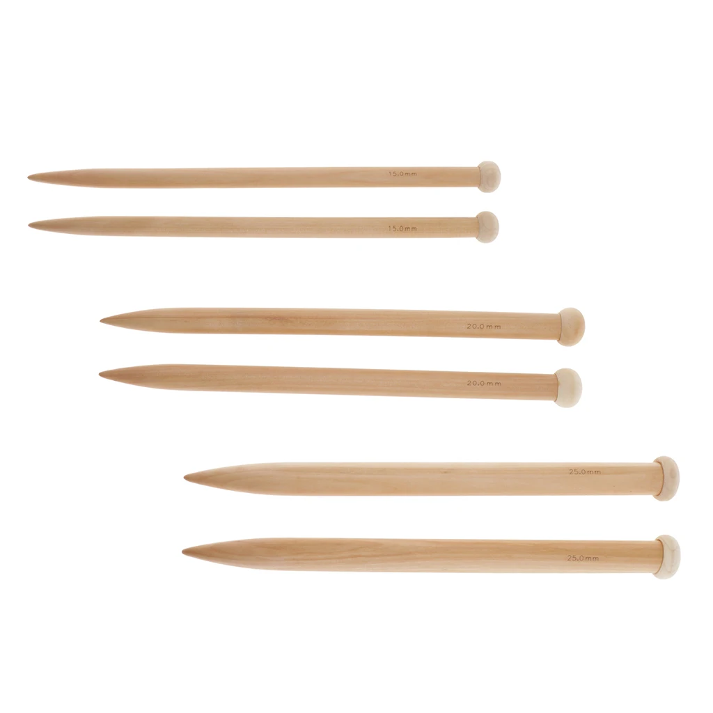 15/20/25mm Wooden Crochet  Hook DIY Making Sewing Knitting Hand Tools