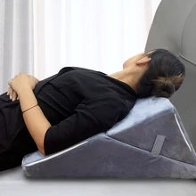 Poduszka z klinem na łóżko z pamięcią miękka pianka Top z Cushy Form poduszka wspomagająca najlepiej do spania czytanie odpoczynku lub elewacji