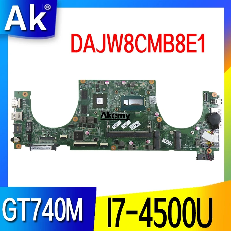

DAJW8CMB8E1 Laptop motherboard for Dell Vostro 5470 original mainboard I7-4500U GT740M