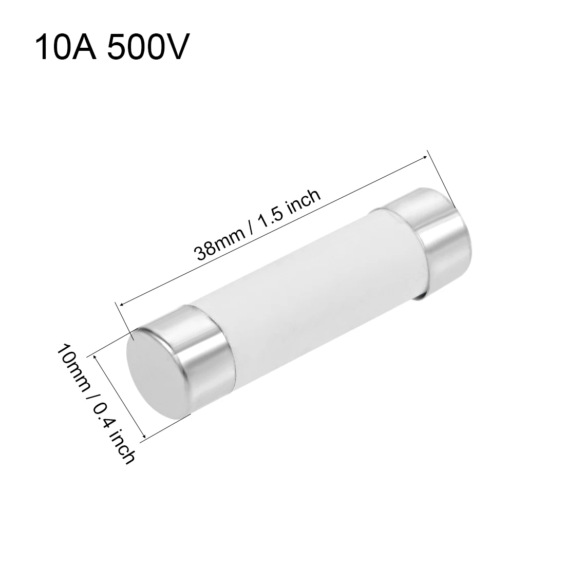 Uxcell автомобильный Картридж Предохранители DC 500 в 10x38 мм Замена для автомобиля стерео аудио сигнализации усилитель керамический короткого замыкания