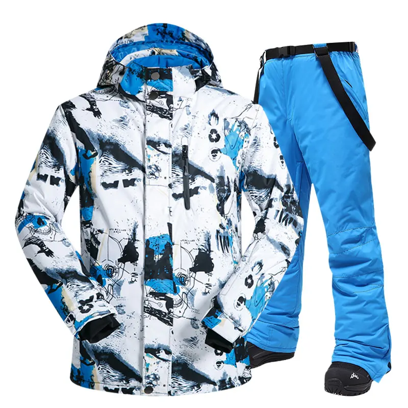 Cheap Ski Suit Men Winter New Outdoor Windproof Waterproof Thermal Snow Jacket And Pants Clothes Skiing And Snowboarding Suits Brands