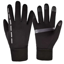 Уличные спортивные перчатки для катания на лыжах, мужские и женские бархатные тонкие Светоотражающие перчатки для верховой езды, бега, путешествий, противоскользящие перчатки для сенсорного экрана