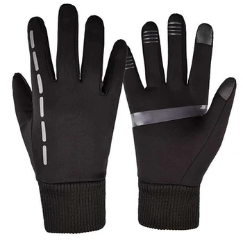 

Outdoor Sports Skiing Gloves Men And Women Velvet Thin Reflective Gloves For Riding Running Travel Antiskid Touch Screen Gloves