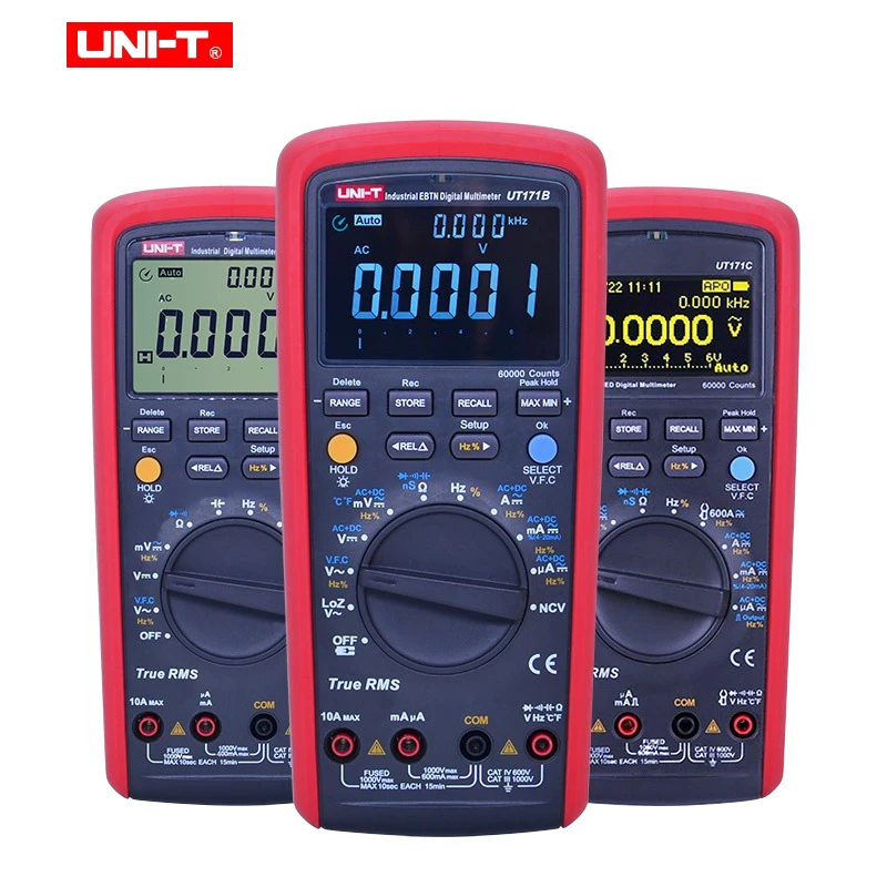 

UNI-T UT171A/UT171B/UT171C Industrial True RMS Digital Multimeter VFC Measurement/USB/Bluetooth Communication Data Storage