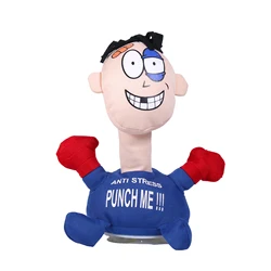 Muñeca electrónica antiprensa, juguete de felpa suave, con sonido de golpeo y grito, ideal para regalo de cumpleaños
