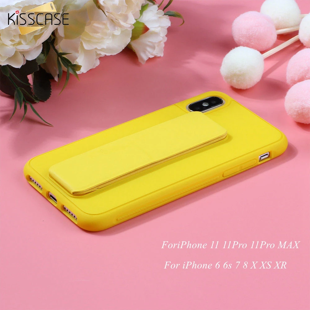 Чехол KISS с магнитным кронштейном, чехол для телефона для iPhone 11 Pro 11Pro Max XR XS MAX X, мягкий чехол из ТПУ для iPhone 7, 8, 6, 6S Plus, Чехол-держатель