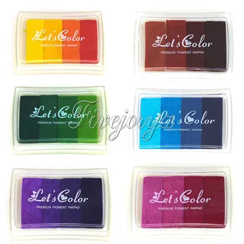 

Multicolour Creative DIY Oil Rubber Stamps Set Ink Pad for Vivid Scrapbook Albums Card-making Craft Supplies Fingerprint Tree