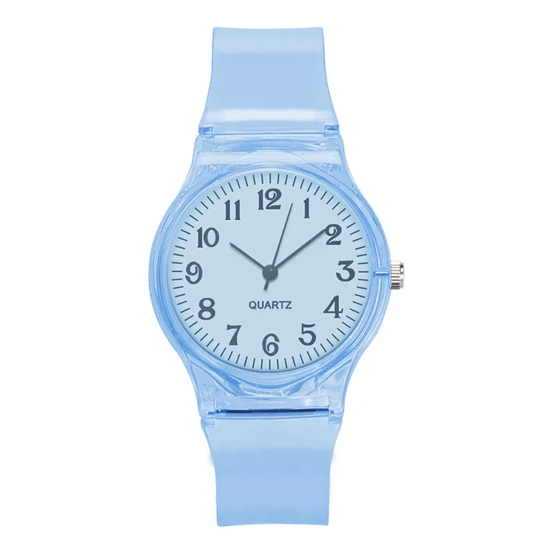 

High Quality Crystal Watch Cartoon Novelty Transparent Silicone Strap Classic Electronic Watch for Student Women Wrist Watch