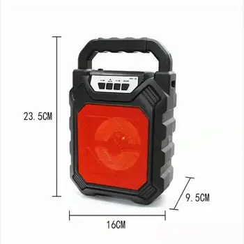 

668 Outdoor Wireless Portable Speaker Super Bass with USB/TF/AUX/FM Radio Hot Sale