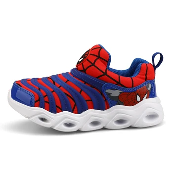 

Children LED Shoes Kids Baby Girls Boys Bling Led Luminous Sport Run Spiderman Sneakers Casual Shoes Infantil Light Up Shoes