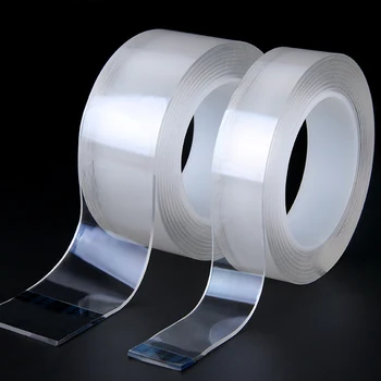 

1 roll Practical transparent Double-Sided Adhesive Nano Tape Traceless Washable Removable Tapes Indoor Outdoor Gel Grip Sticker