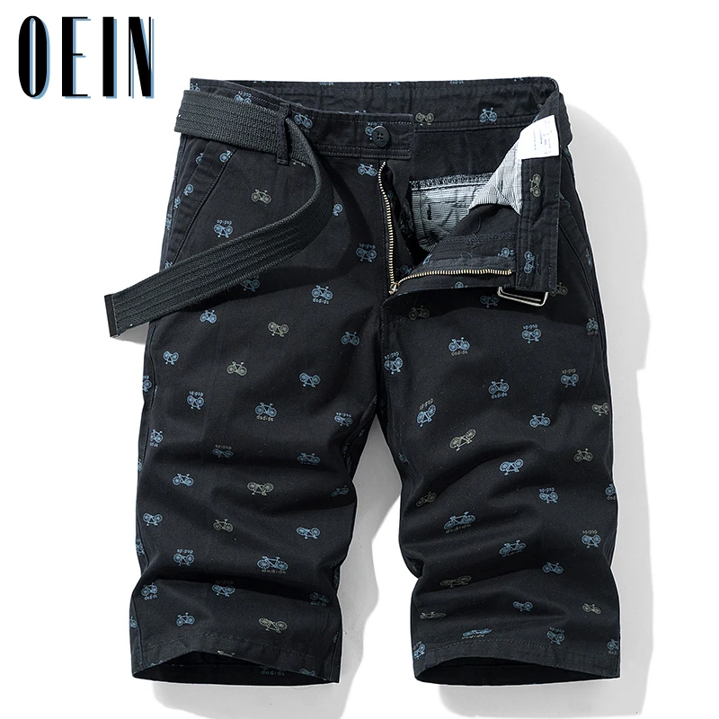 OEIN-pantalones cortos Cargo de algodón para hombre, pantalón corto informal holgado hasta la rodilla, con estampado militar de camuflaje, 2021
