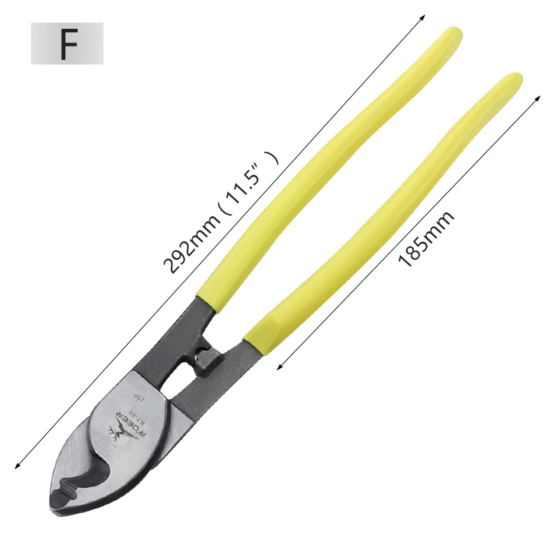 RT-80 Резак для кабеля 6 ''/8''/10 ''/12'' клещи обжимные Stripper зачистки мягкая резка медной проволоки плоскогубцы Инструмент электрика - Цвет: RT-80
