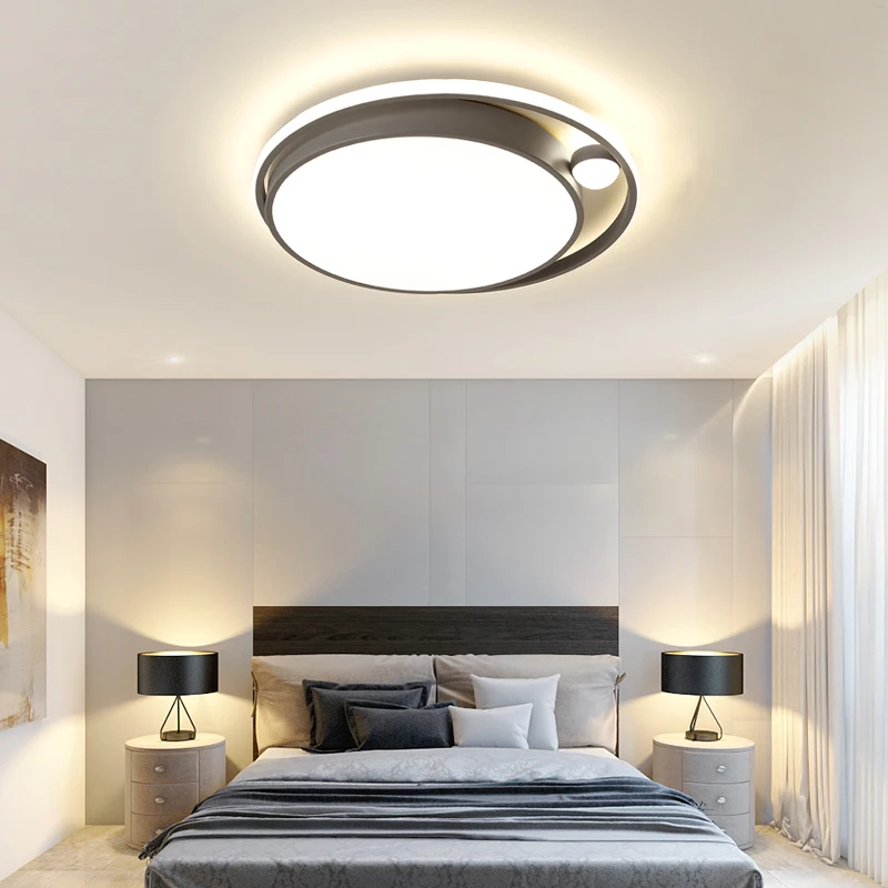 

Verllas Modern LED Ceiling Lights for bedroom Living Room round Black white surface mounted LED Ceiling lamp for children room