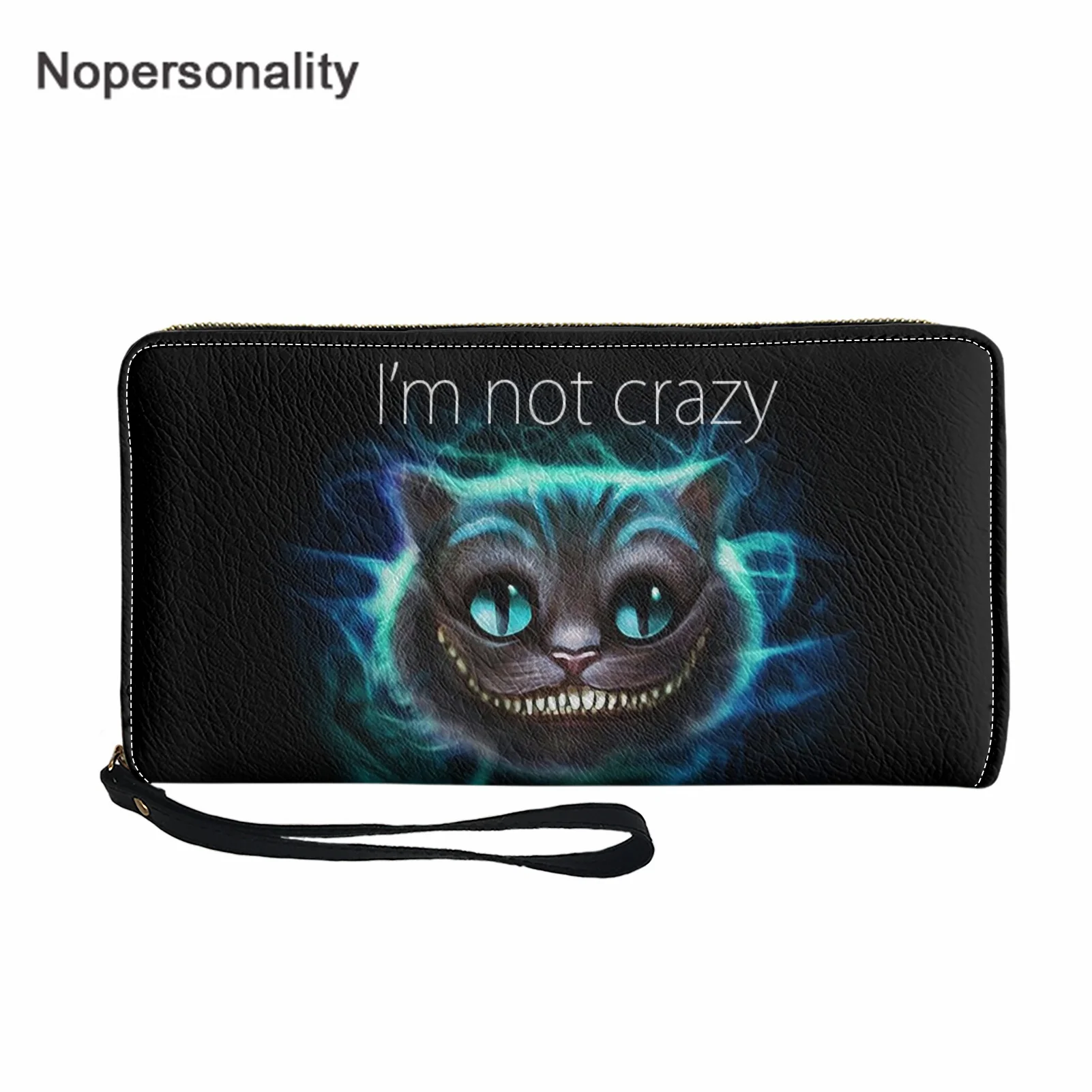 Noperisonality улыбающийся Чеширский кошелек для женщин Длинный симпатичный с принтом