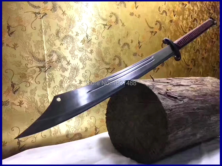 Длинная ручка китайский красный армейский меч для Кунг Фу Broadsword Dao сильный высокий Марганец Сталь острый нож боевой