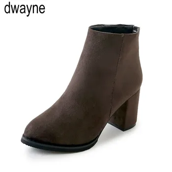 

2019 High-quality pointed toe medium heel women boots brand tassel thin heel martin boots girls boots kml9