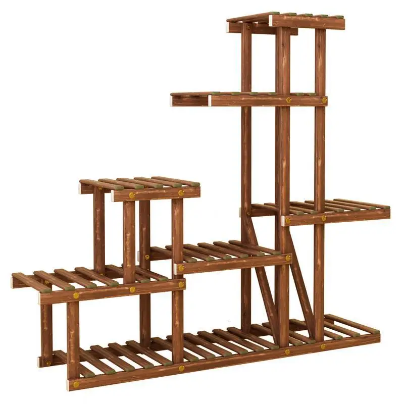 MODEL G Комнатный деревянный горшок Mueble Plantas Estante Para Flores plantenstandard Stojak Na Kwiaty открытый стеллаж Цветочная Полка Подставка для растений - Color: MODEL G