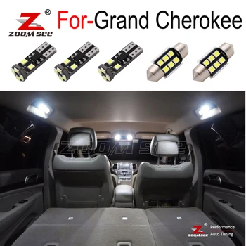 

LED interior Dome Reading Overhead Ceiling Bulb + LED Plate footwell Light Kit for Jeep Grand Cherokee 1999 2000 2013 to 2017