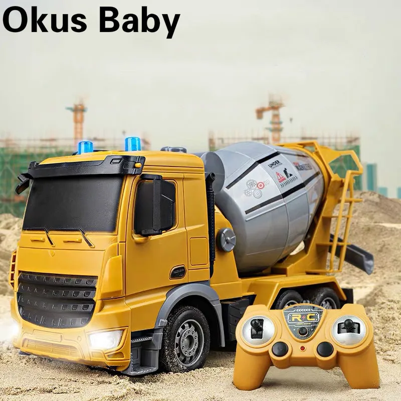 

New 1:24 6 Channels RC Engineering Truck Remote Control Car with Lights 2.4GHz Mixer Tanker/Dump Truck/Crane Vehicle/Excavator